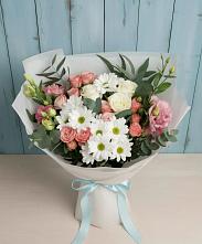 Букет цветов из:  Розы, Лизиантусы и Хризантемы #REPLACE_PRED# Нижнеудинске