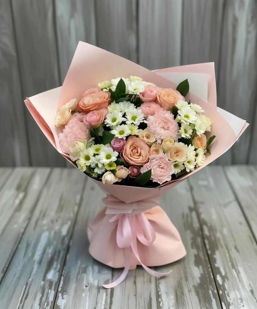 Букет цветов из: Гвоздики, Розы и Хризантемы в Нижнеудинске