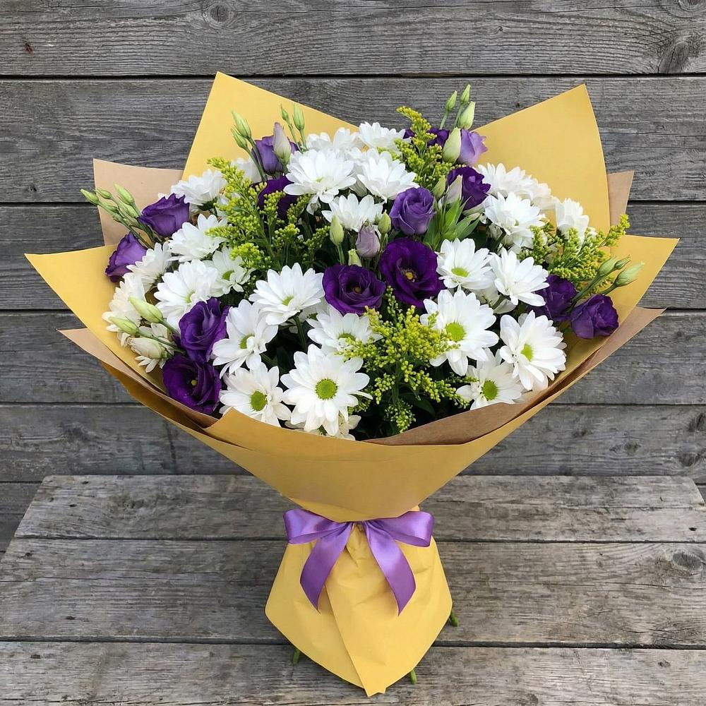 Букет цветов из: Ирисы, Хризантемы и Ромашки в Нижнеудинске
