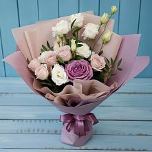 Букет цветов из:  Розы и Лизиантусы #REPLACE_PRED# Нижнеудинске