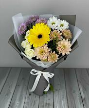 Букет цветов из:  Розы, Герберы и Хризантемы #REPLACE_PRED# Нижнеудинске