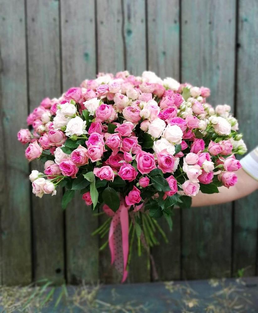 Букет Розовые кустовые розы Натали и Лав Лидия в Нижнеудинске