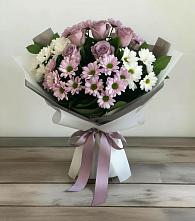 Букет цветов из:  Хризантемы и Розы в Нижнеудинске