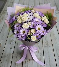 Букет цветов из:  Хризантемы и Розы в Нижнеудинске